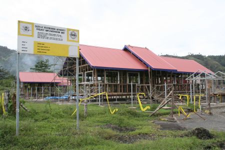 EU finanzierte Baustelle in Rabaul
