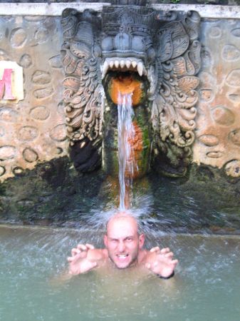 Der Drache ist oben am Bild