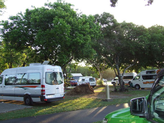 Unser erster Stop in Cairns auf dem Caravan Campingplatz