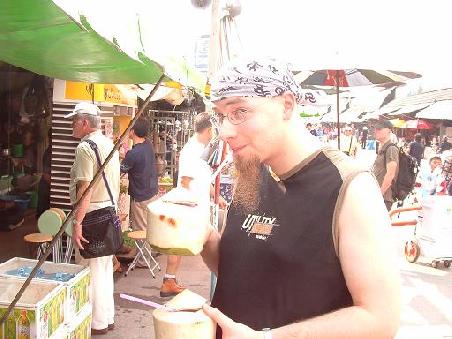 Lecker Coconut auf dem Chatuchak Market