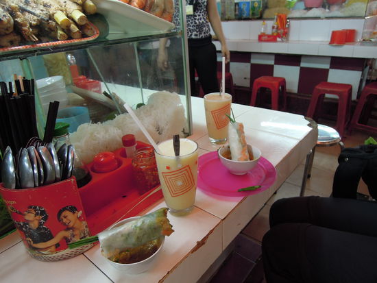 Frühlings Rolle und Shake am Markt. Das war natürlich nur die Vorspeise!