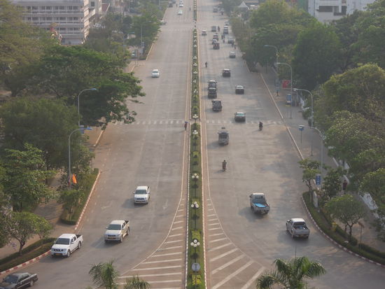 Samstagnachmittag Rushhour in Vientane