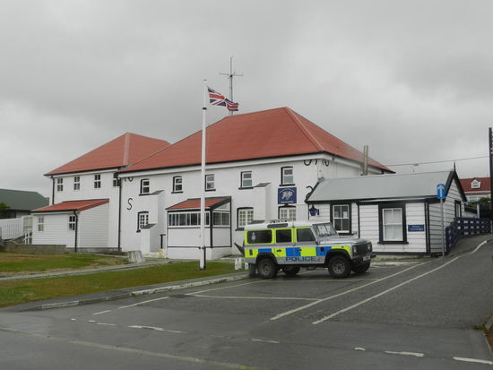 Die Polizeistation in Port Stanley