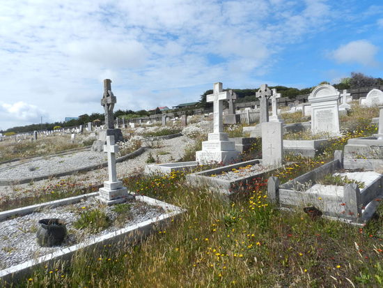 Die ältesten Gräber auf dem Friedhof Port Stanleys