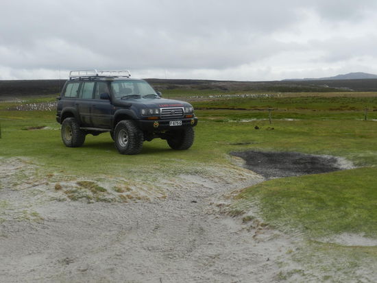 Mit diesem Offroader ging es zum Volunteerspoint