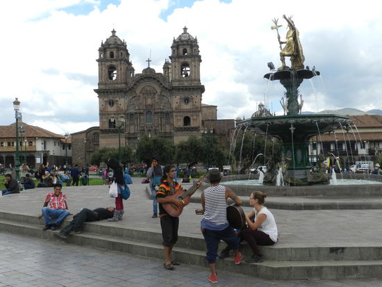Inkabrunnen auf dem Plaza de las Armas in Cusco