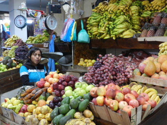 In der Markthalle, die etwas versteckt liegt