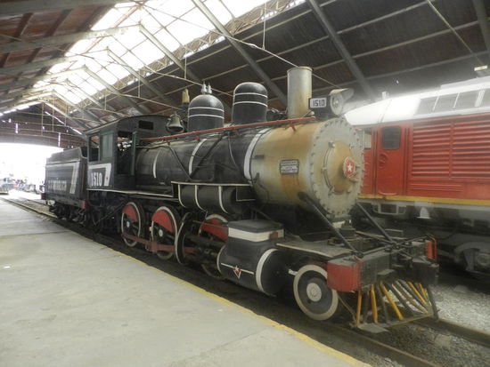 Im Eisenbahnmuseum; eigentlich wegen Renovierung geschlossen, hatte der Wachmann Mitleid mit mir und ließ mich ein