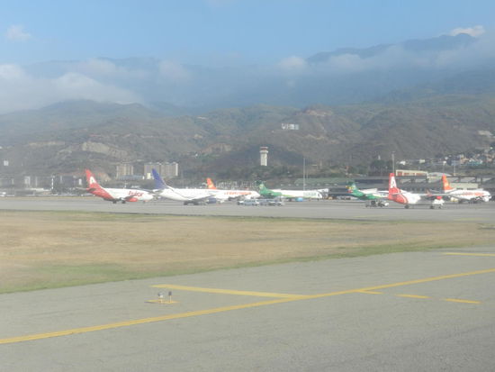 Ankunft auf dem Flughafen von Caracas/Venezuela
