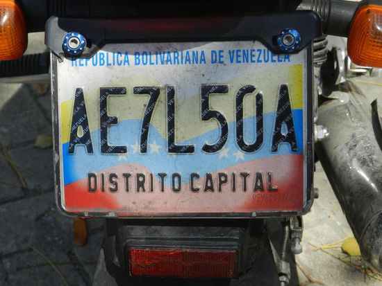 Bunte Kennzeichen auch in Venezuela