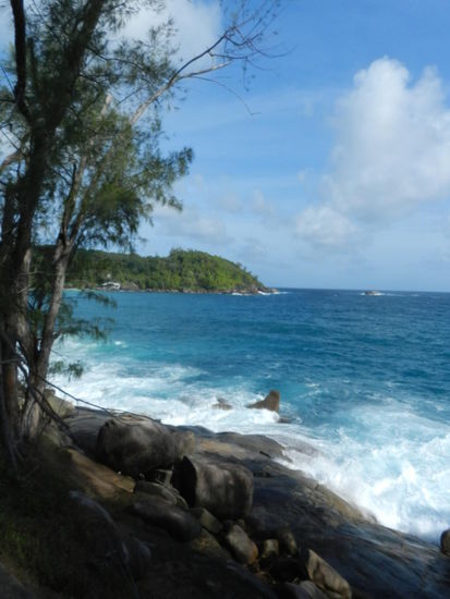 Zwischendurch gelingt mal ein Blick auf die atemberaubende Kueste.