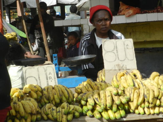 Heimisches Obst wird sehr viel und preiswert verkauft; die Bananen schmecken hier viel intensiver als bei uns