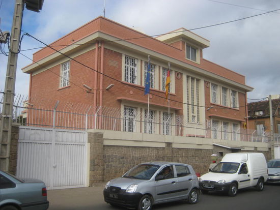 Die deutsche Botschaft in der Nähe meines Hotels.