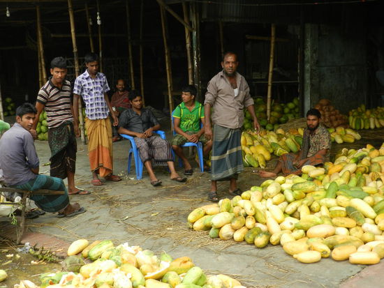Straßenhändler nahe des Hostels