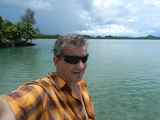 Am T-Dock, einer der wenigen Stellen, an denen man auf Koror ans Meer kommen kann