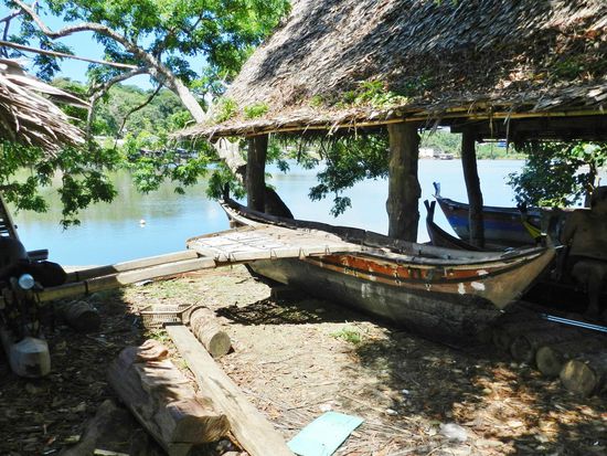 Ein traditionelles Auslegerboot, von denen es aber nur noch wenige gibt.