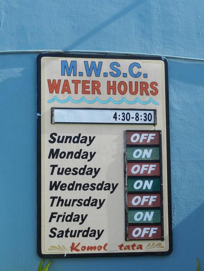 Wasser ist nicht immer verfügbar, man muss schon planen