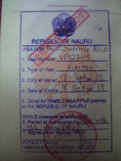 Hier ist das gute Stück endlich, 3 Tage Lauferei hat mich dieses Visum gekostet ...