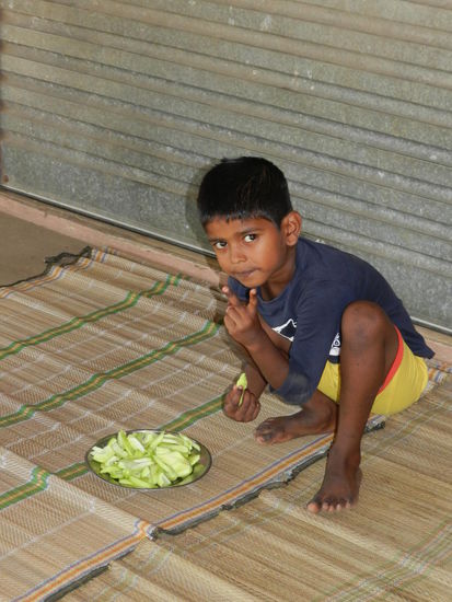 Er hat nur wenig im Angebot