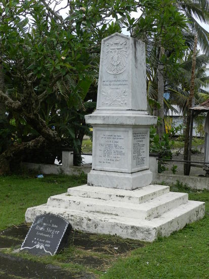 Das Ehrenmal für die Gefallenen der deutschen Kriegsschiffe Eber und Adler