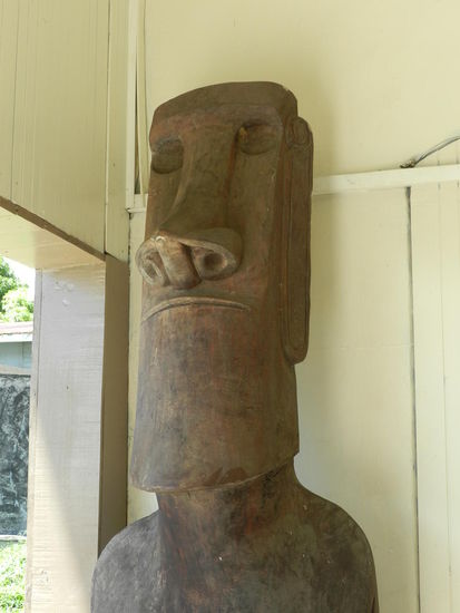 Dieser Herr bewacht den Eingang des Museum of Samoa