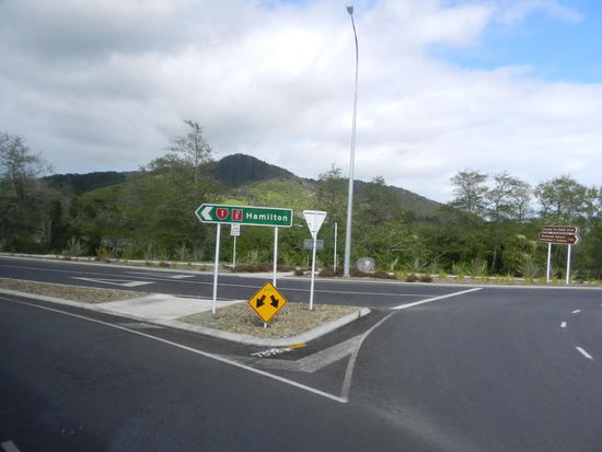 Zunächst geht es südöstlich Richtung Hamilton, dann weiter nach Matamata.