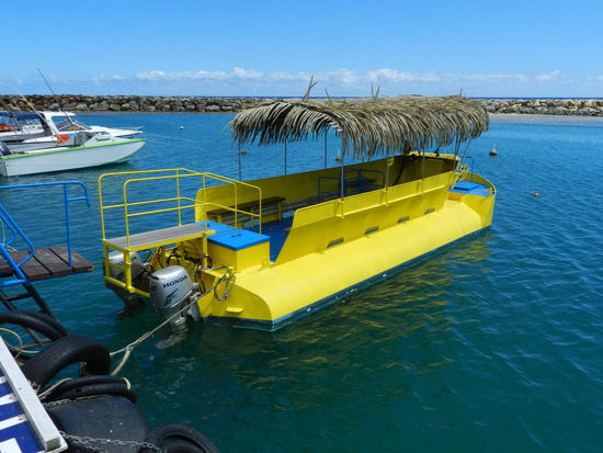 Das "Halb-U-Boot", der untere Teil besteht aus Glasfenstern in den Seitenwänden