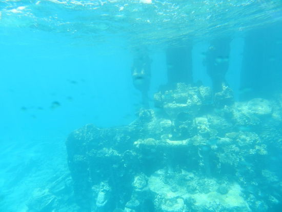 Die Maschine und Teile des Kessels des Maitai-Wracks