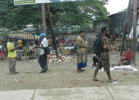Der erste Eindruck von der Hauptstadt Port Moresby war nicht gerade einladend