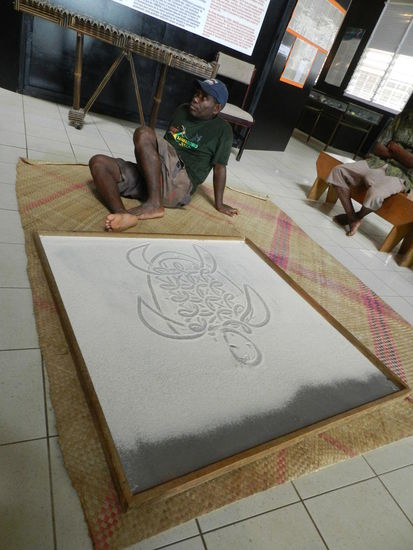 Sandzeichnungen im Nationalmuseum