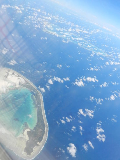 Blick auf Kiribati aus der Vogelperspektive