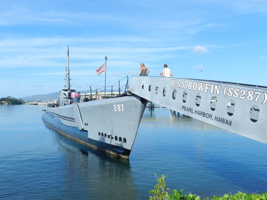 Das U-Boot Bowfin, im 2. WK im Pazifik unterwegs, bis 1979 im Einsatz, heute eines der Museumsschiffe in Pearl Harbour
