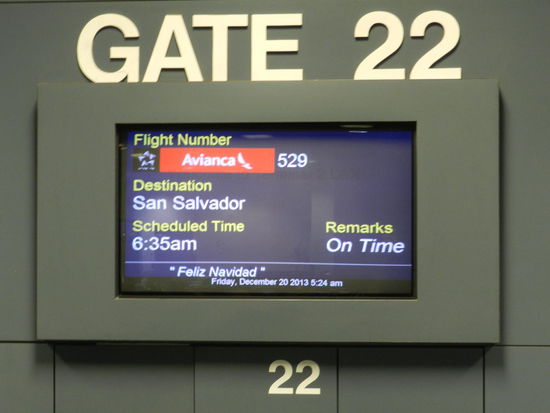 Abflug nach San Salvador