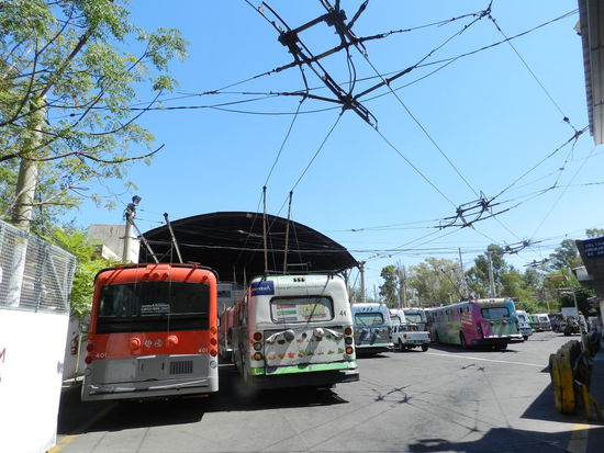 Blick auf den Betriebshof der "Empresa Provincial de Transporte de Mendoza", der örtlichen O-Bus-Gesellschaft