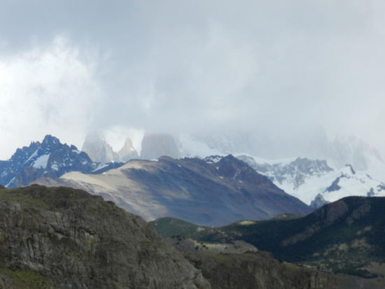 Der Fitz Roy kam leider nie richtig aus seinem Wolkenkleid heraus