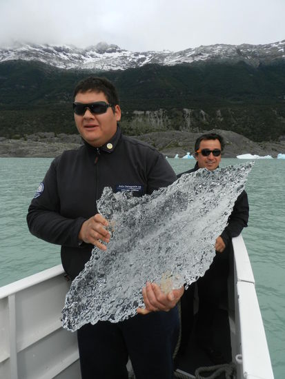 Mit diesem über 20000 Jahre alten Gletschereis wurde Whiskey an Bord gekühlt, heiß begehrt bei den Gästen