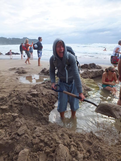 Hot Water Beach - auf der Suche nach der heissen Quelle