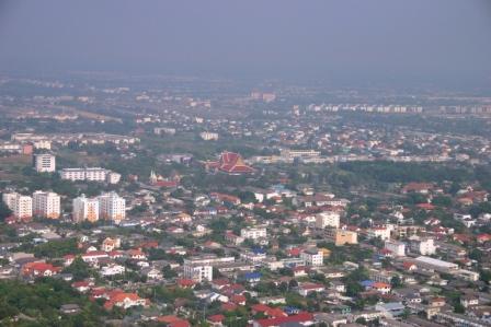 Blick auf Bangkok beim landen