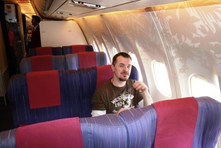 Stefan geniest die Bussiness Class nach Krabi