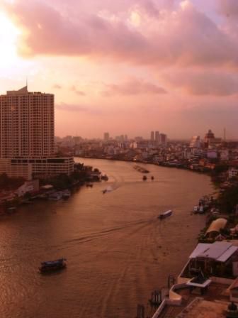 Blick vom Zimmer auf Bangkok
