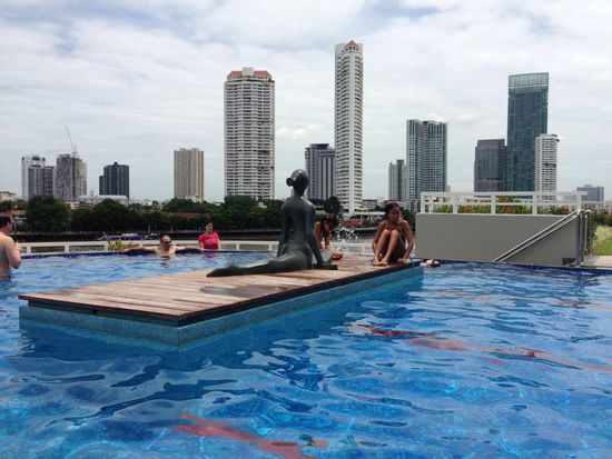 Unser Pool auf der Dachterasse.