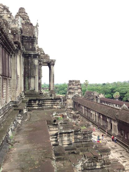 Blick in Angkor Wat auf die Libary