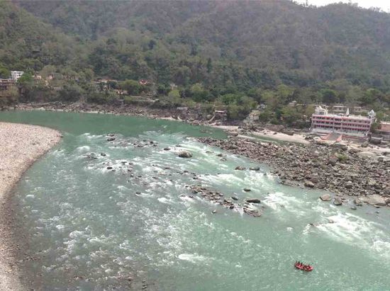 Unser Blick auf den Ganges