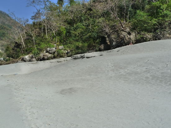 Der Strand aus Flusssand