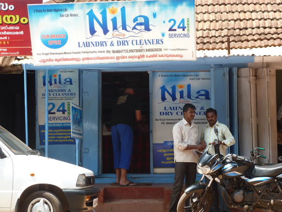 Hier haben wir unsere Wäsche abgegeben