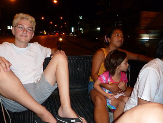 Auf der Ladefläche des Pickups