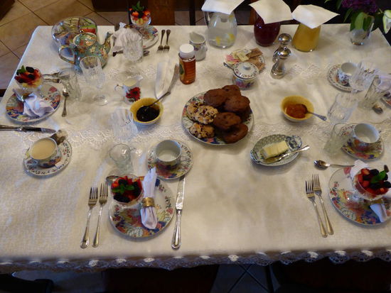 Unser Fruehstueck bei Grace