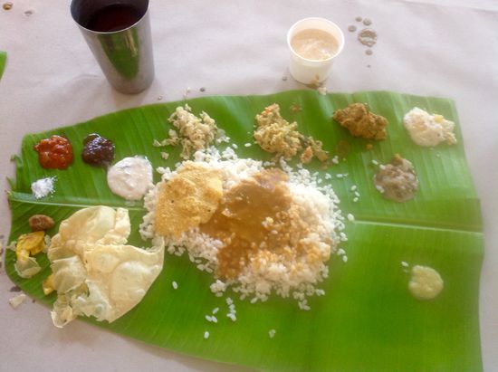 Das Hochzeitsessen und es gab so viel Nachschlag wie man wollte.