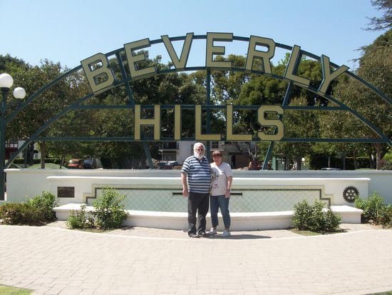 In Beverly Hills bei der Stadtrundfahrt