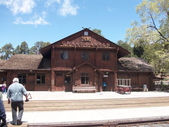 Der Bahnhof in Grand Canyon Village